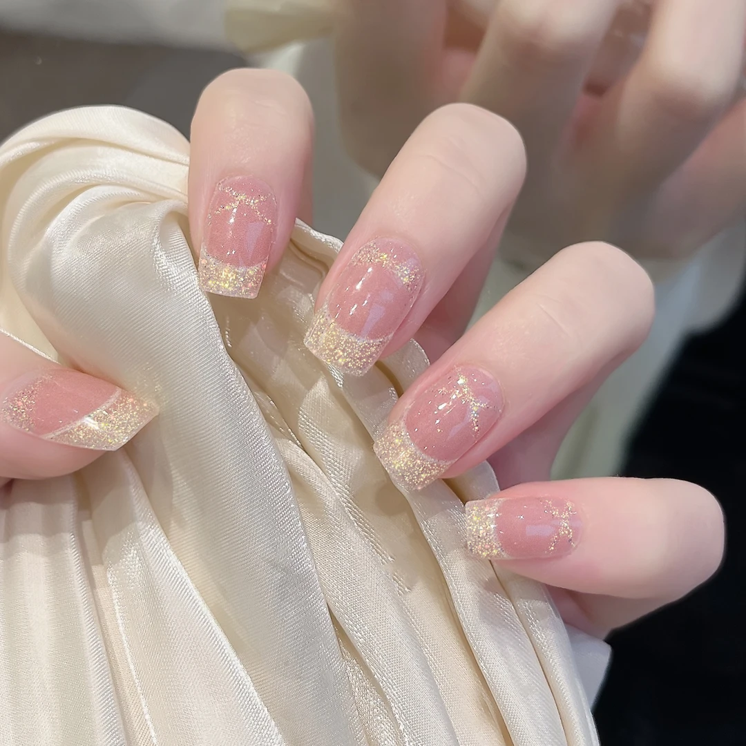 【ES745】20指半固化凝胶uv半烤美甲贴照灯穿戴