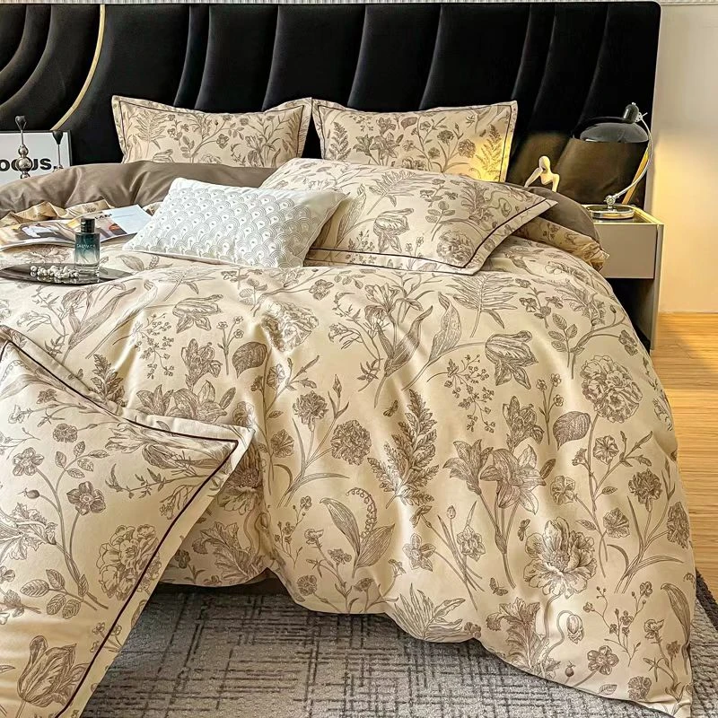 直播间下单拍编号400-500 全棉被套 尺寸标准200x230cm 双人被罩