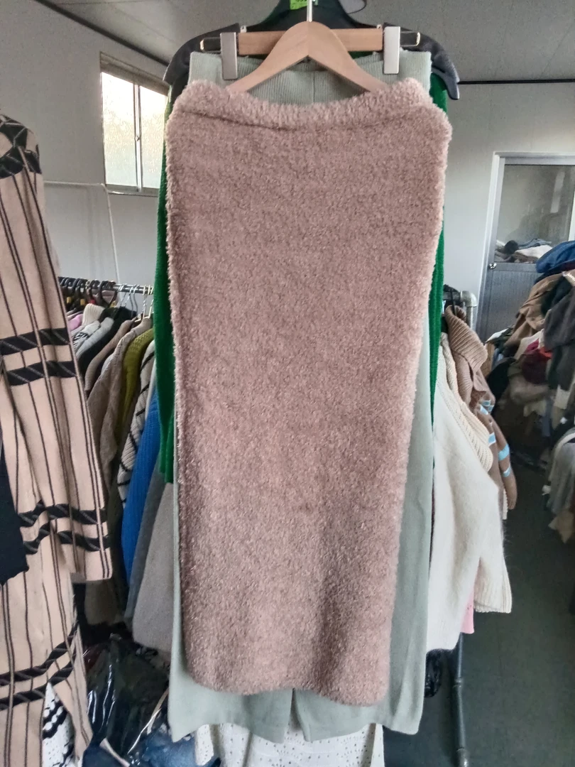 出口日韩，羊羔绒半身裙