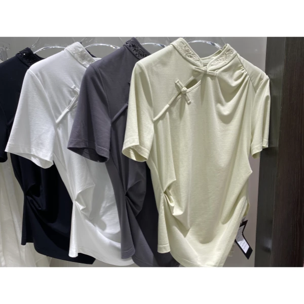 夏季上新~国风盘扣设计感短袖T恤 S3251