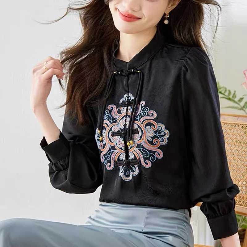 中式格调~新中式国风万针绣设计款上衣 S02566