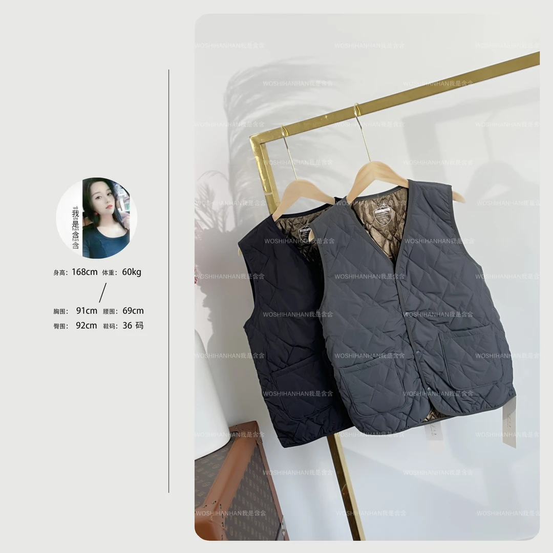 秋冬上新~时尚简约黑金纳米布料设计款绵羊毛马甲 S9840