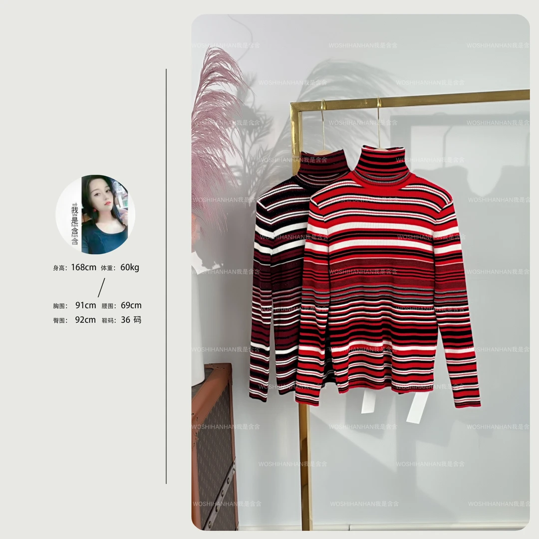 秋季上新~美式复古设计款莫代尔高领毛衣 S9966