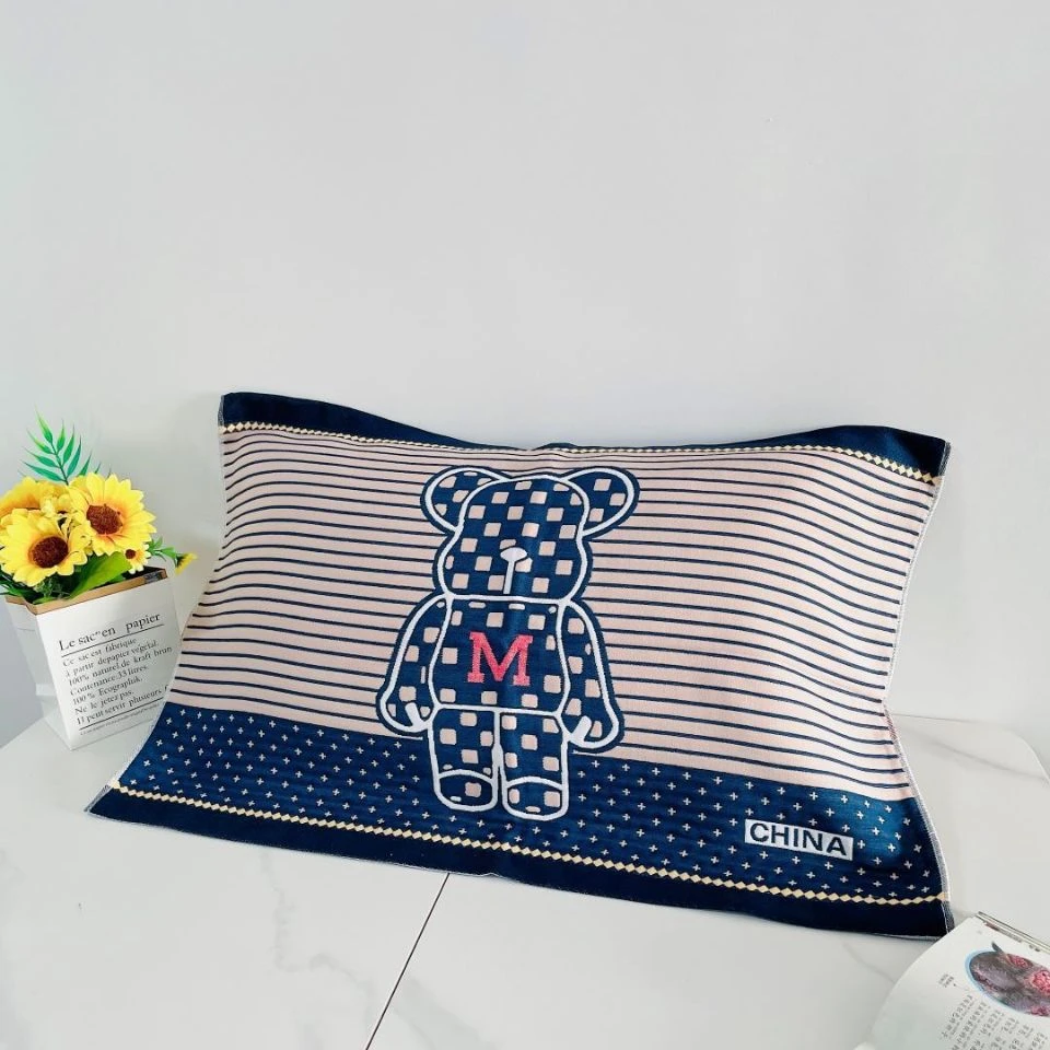 纱布枕巾十层精梳一对装单人加厚加大八层纯棉高档成人枕头盖巾