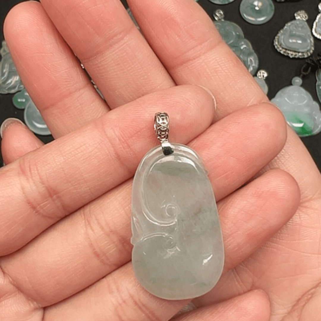 【闪购商品】翡翠吊坠(赠链)银S925镶嵌樊*樊