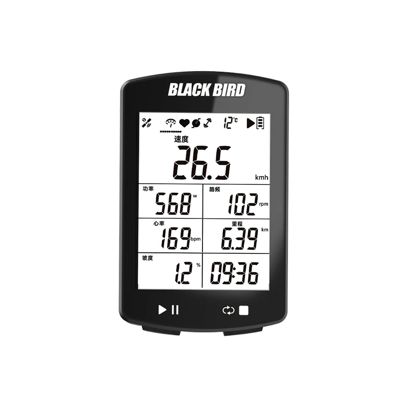 专属链接黑鸟BB20智能码表 GPS 大屏防水长续航无线码表超大颜值