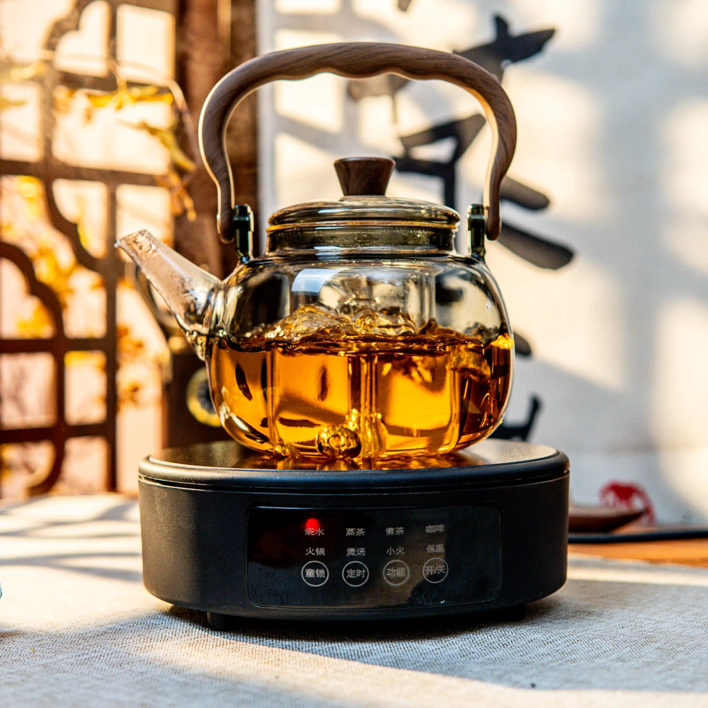 横硕1500瓦玻璃煮茶壶可高温明火加热四代茶家用大容量加厚耐热