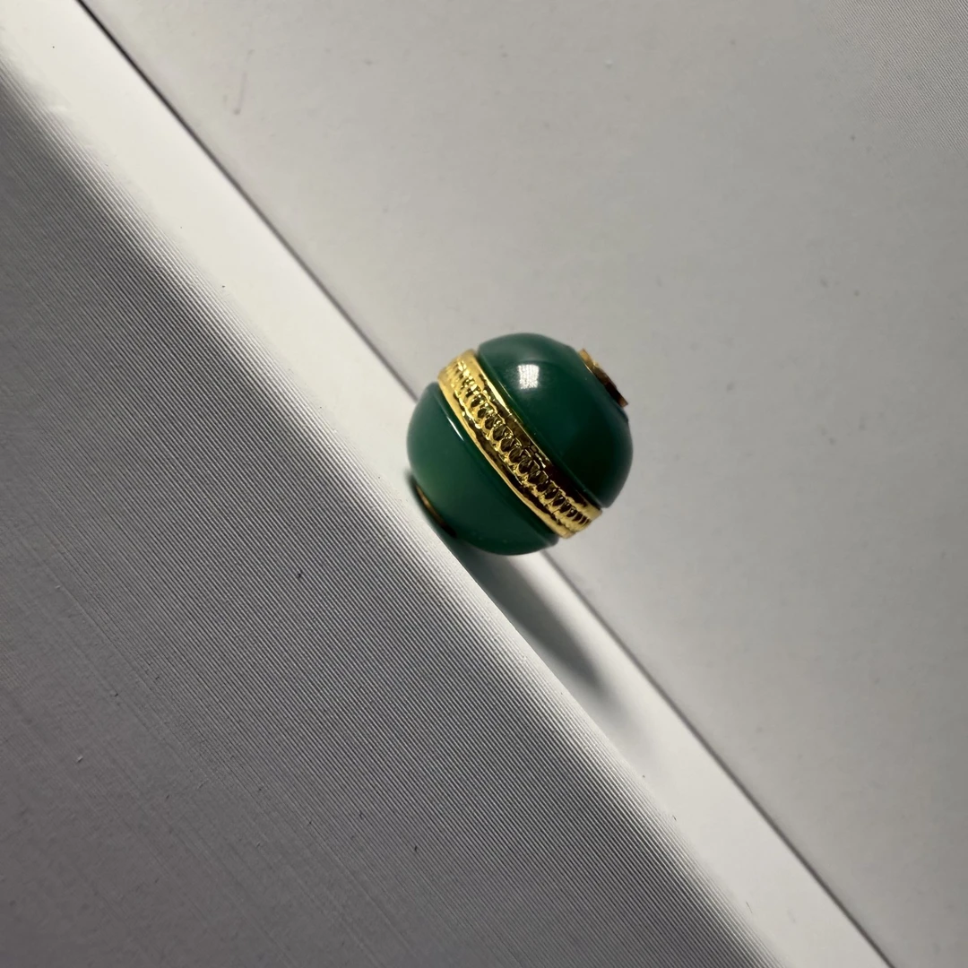 【天瑞出品】阿兰德·绿魔琉璃汉堡珠配饰