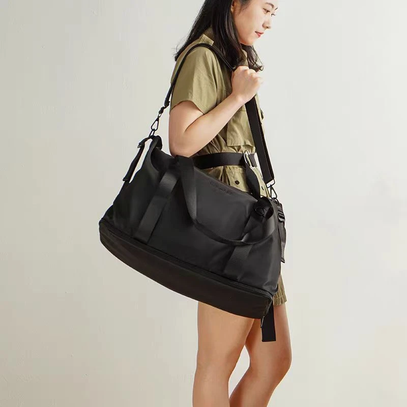 RPET旅行包手提扩展大容量短途旅游外出收纳衣服手提袋干湿分离包