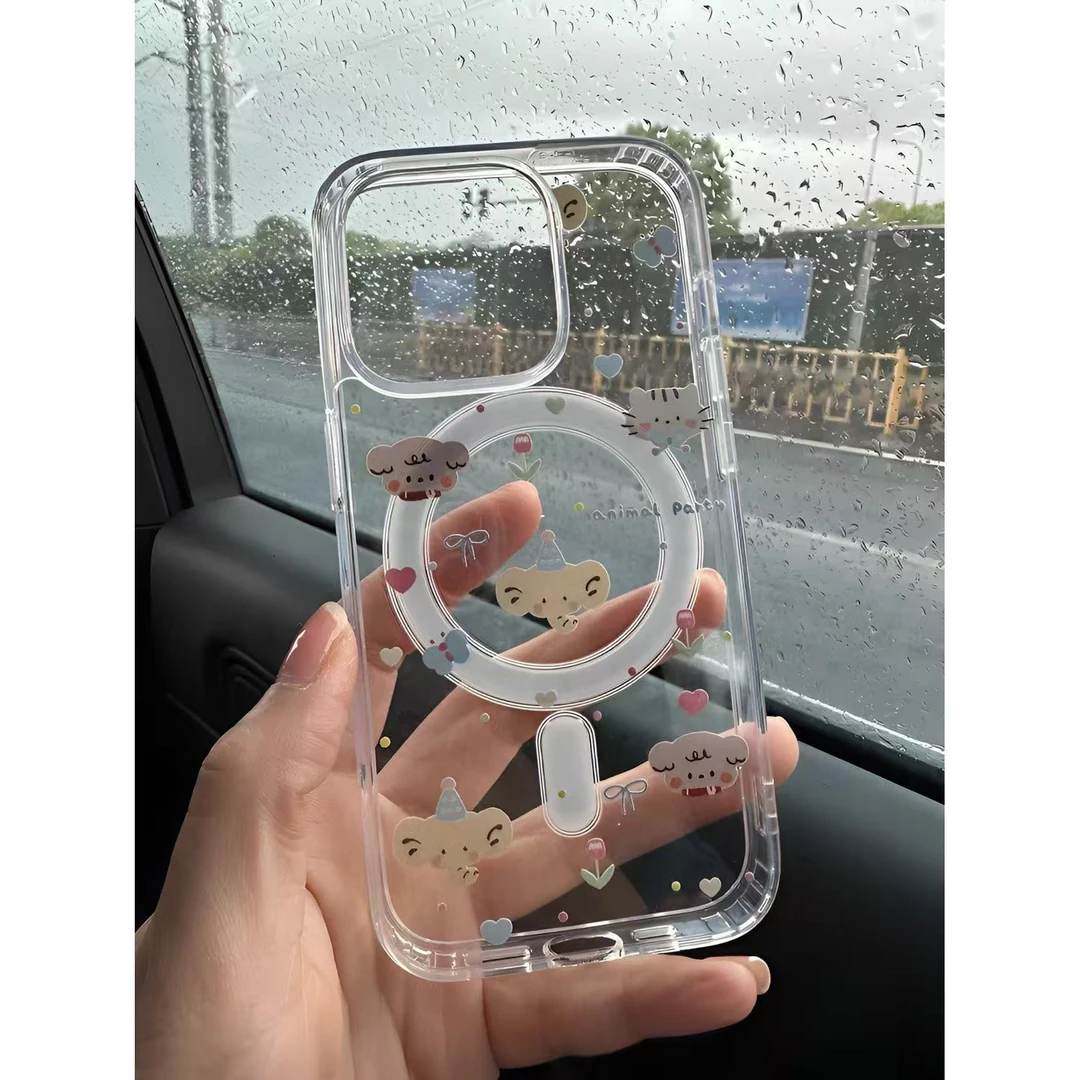 ins可爱小象小狗适用苹果iPhone12/13/14/15手机壳防摔78p