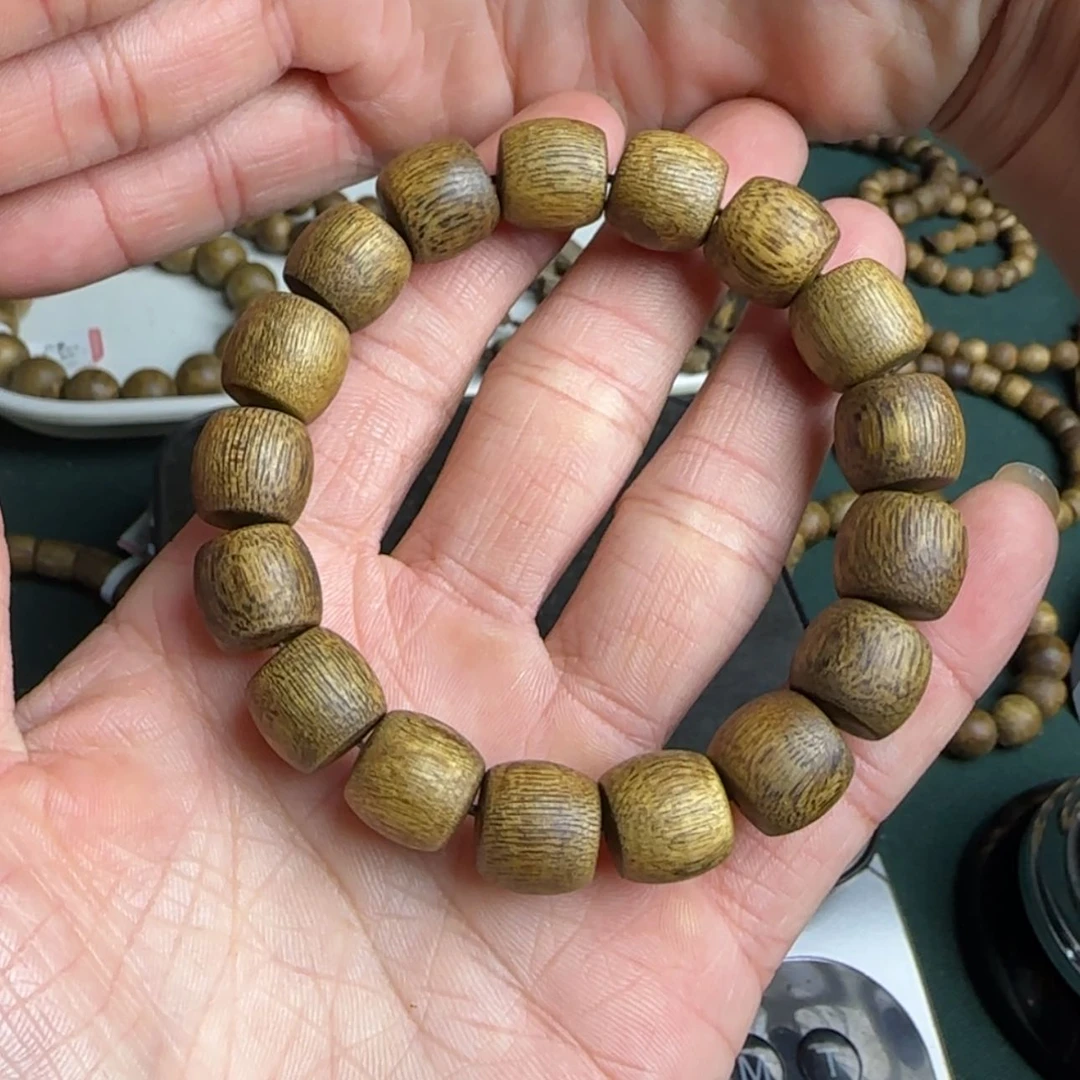 【闪购商品】沉香手串用****2鼓珠单圈手串卡1.2陆河