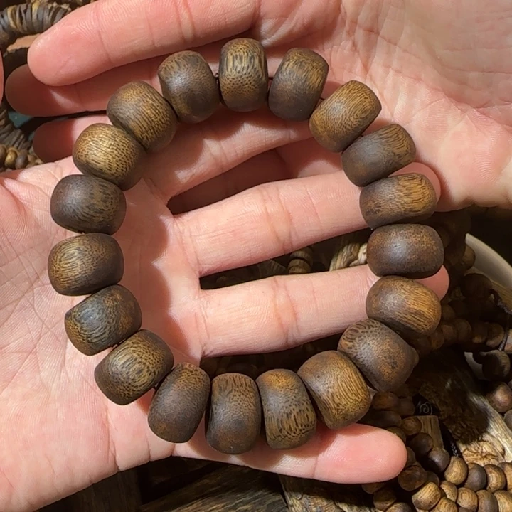 沉香手串罗门黑奇新型鼓珠单圈1.8/32克高货99分沉