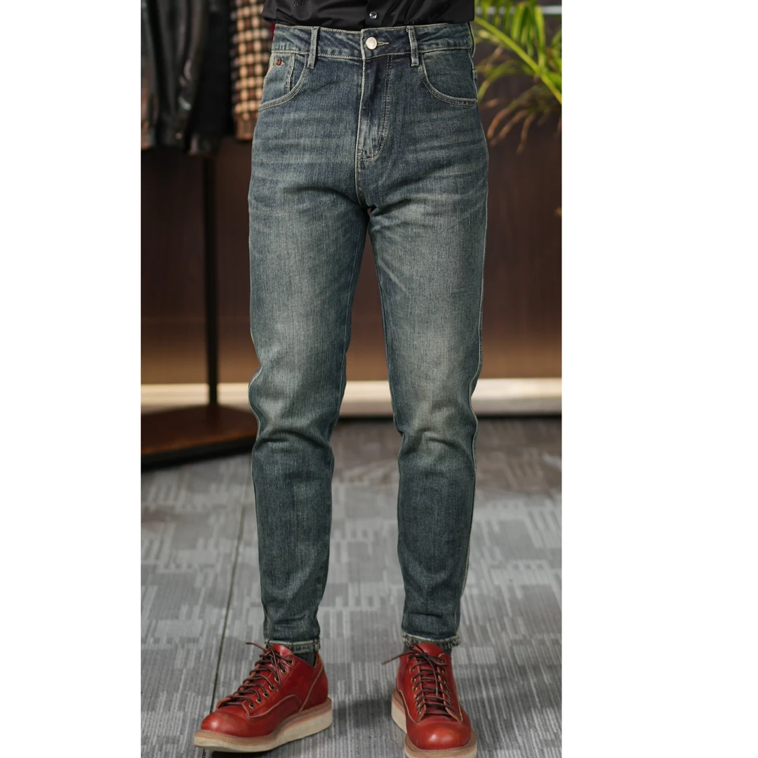 断码牛仔裤【卫莱迪】 男士休闲 水洗复古修身小直筒 3328时尚百搭
