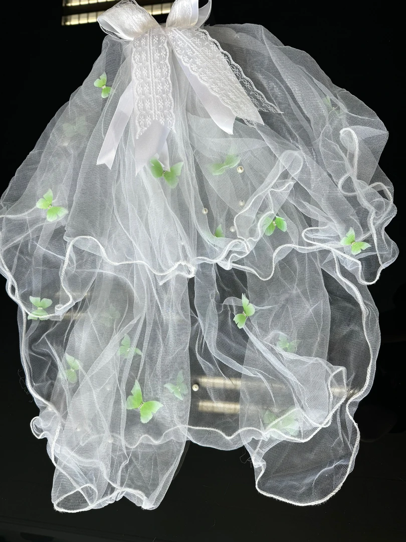 时代少年团张真源定制应援头纱白纱双层白色蕾丝演唱会应援