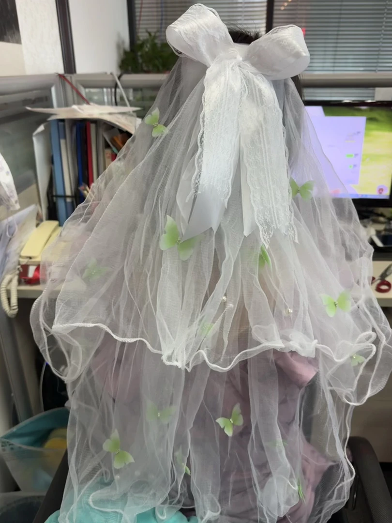 时代少年团张真源定制应援头纱应援礼物白色蕾丝演唱会应援