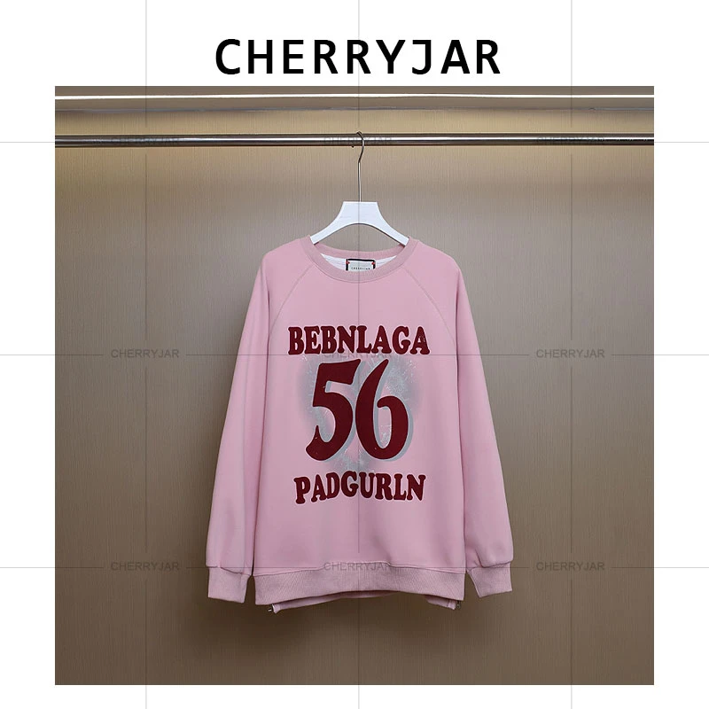 【卫衣长袖福利】2024新款圆领宽松女秋冬大版中长款显瘦遮肉印花潮