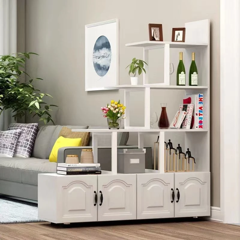 简约现代客厅隔断柜入门玄关置物架客厅花架子落地式酒柜家用小型