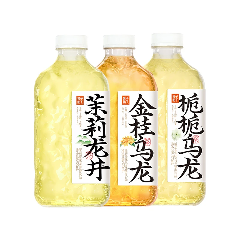 果子/熟了茉莉龙井金桂乌龙茶无糖茶饮料970ml*5/10瓶无糖茶饮料