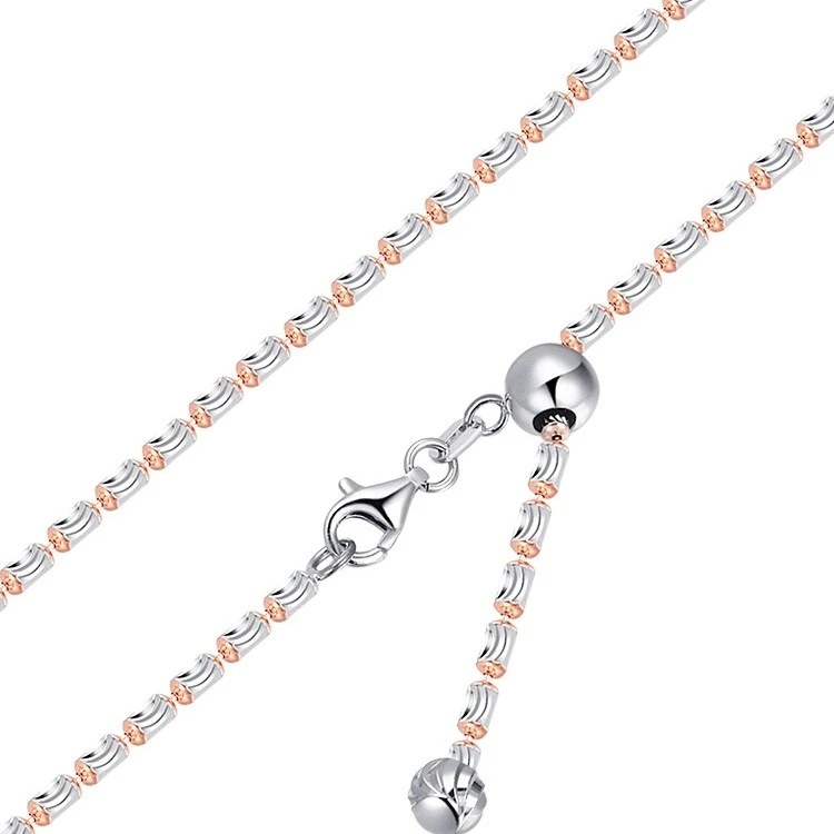 24寸 9克多 60厘米 18k金 可调节 意大利进口链，无钻似有钻项链