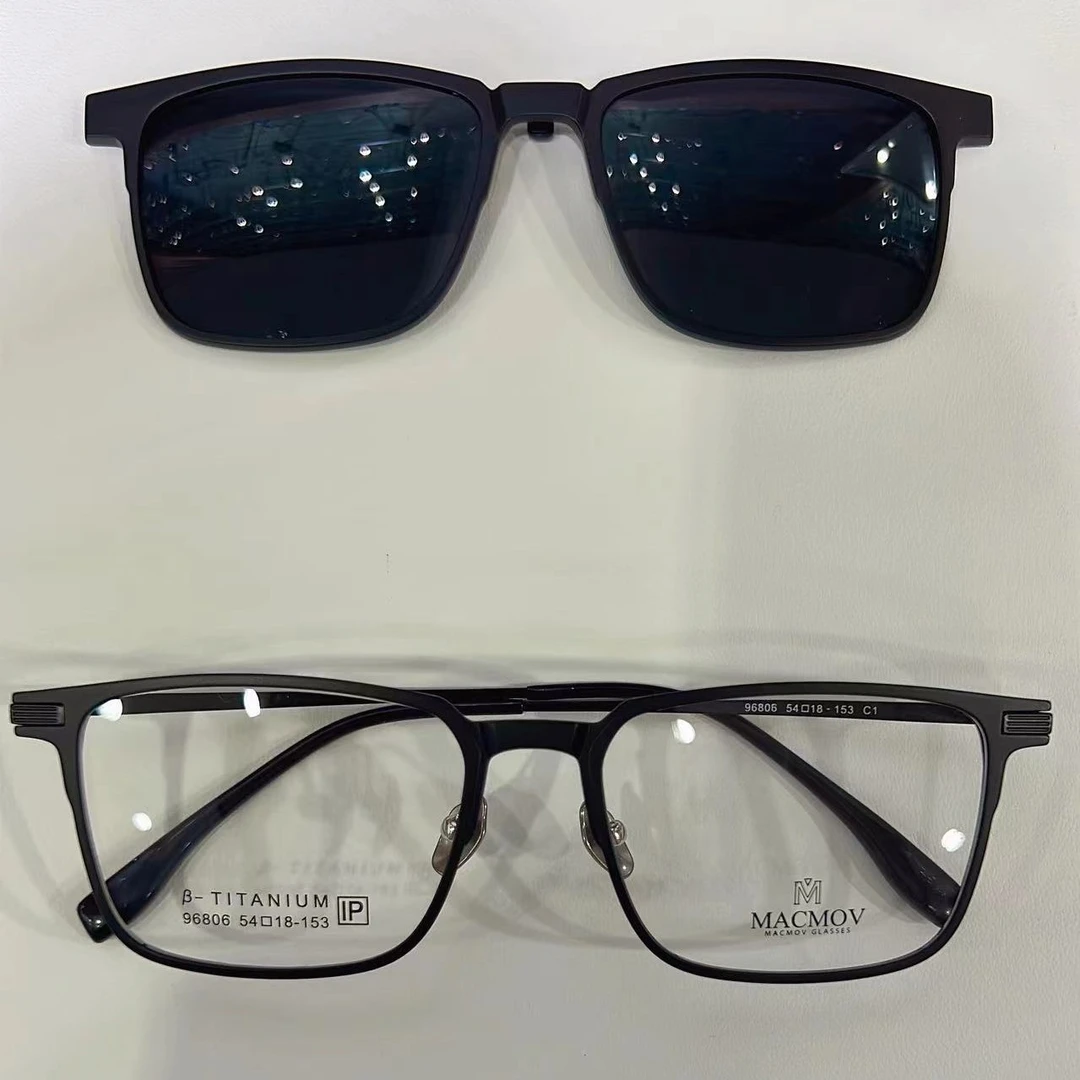 超轻近视套镜磁吸眼镜商务可配度数