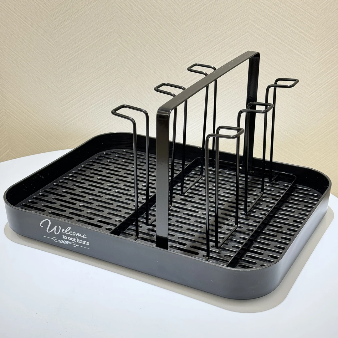 欧式轻奢暗黑系水杯置物架家用客厅水杯架茶杯架倒挂沥水杯架