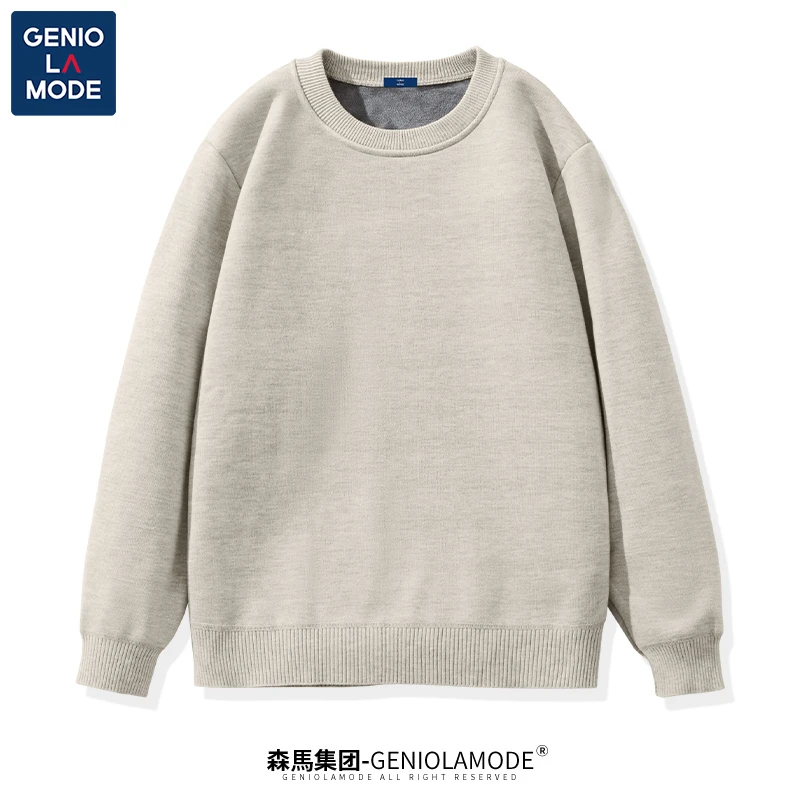 森马集团GENIOLAMODE毛衣男加绒秋冬不球球超厚线衣低领针织汗衫