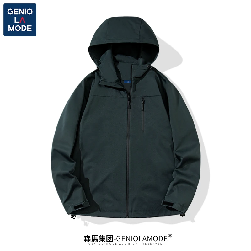森馬集团GENIOLAMODE户外连帽冲锋衣秋季潮牌三合一登山夹克外套