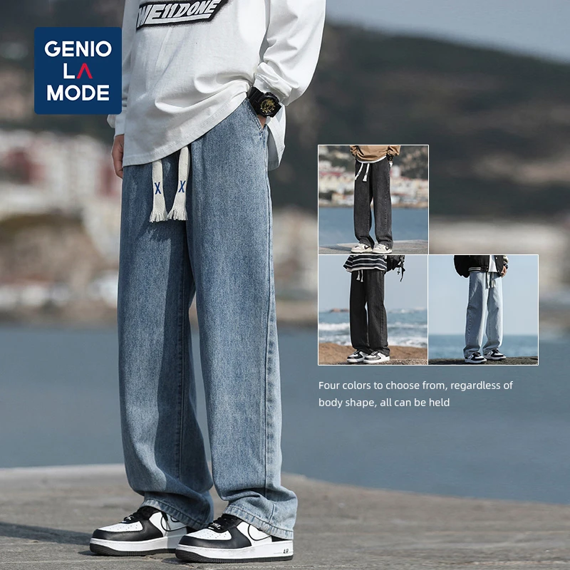 GENIOLAMODE牛仔裤男款爆款2025新款春季潮牌美式高街休闲裤子男