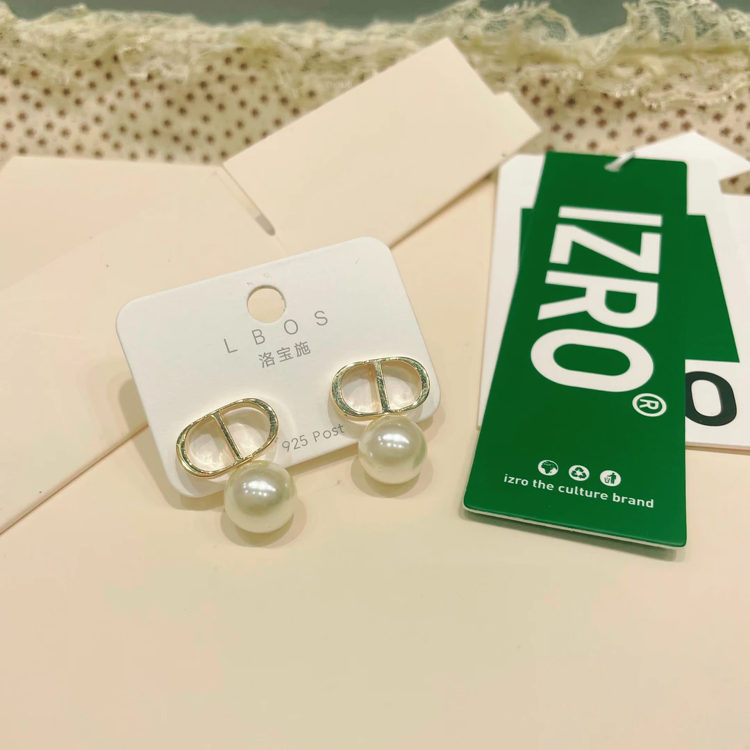 925银仿珍珠耳饰 猪鼻子925耳钉 041大气高级百搭时尚简约个性