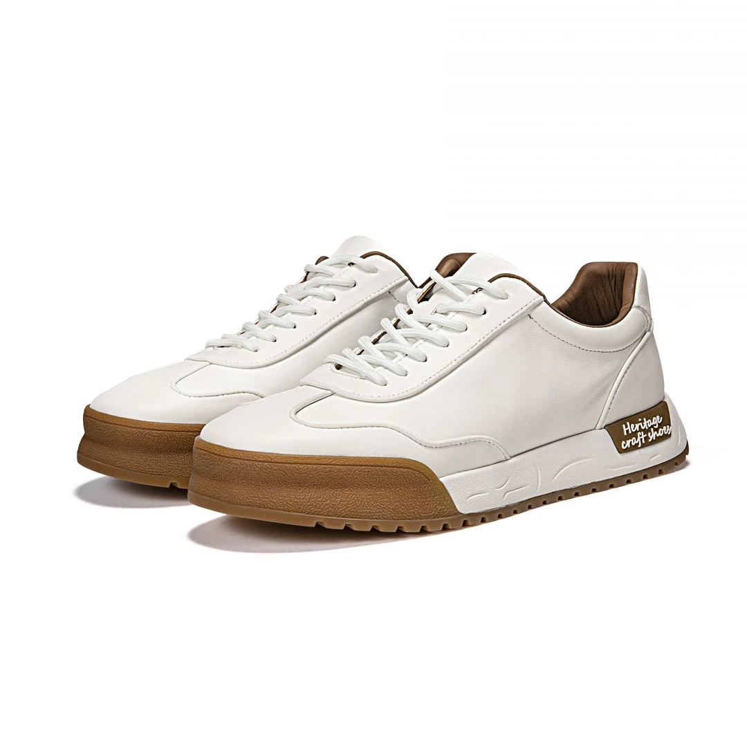 YO-XY7759休闲板鞋男士舒适时尚百搭透气真皮潮流小牛皮