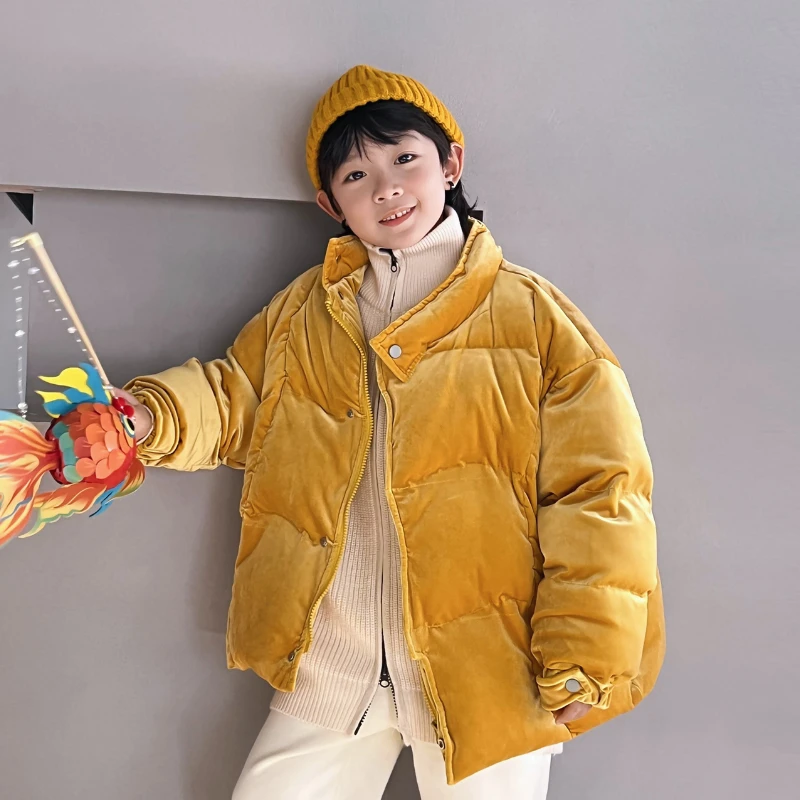 新年棉服御寒重工面料男童红色冬季儿童加厚外套面包服 312492O2
