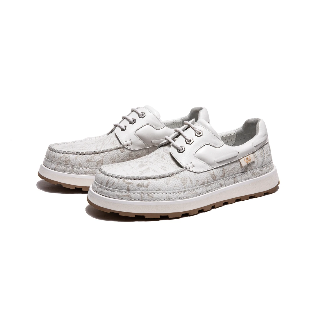 YO-C5576男士百搭时尚透气复古软底低帮手工系带轻便休闲男皮鞋