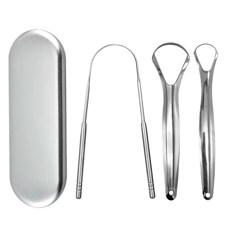 【好物推荐】舌苔清洁器 刮舌头板舌苔刷口腔清洁工具 不锈钢舌苔器