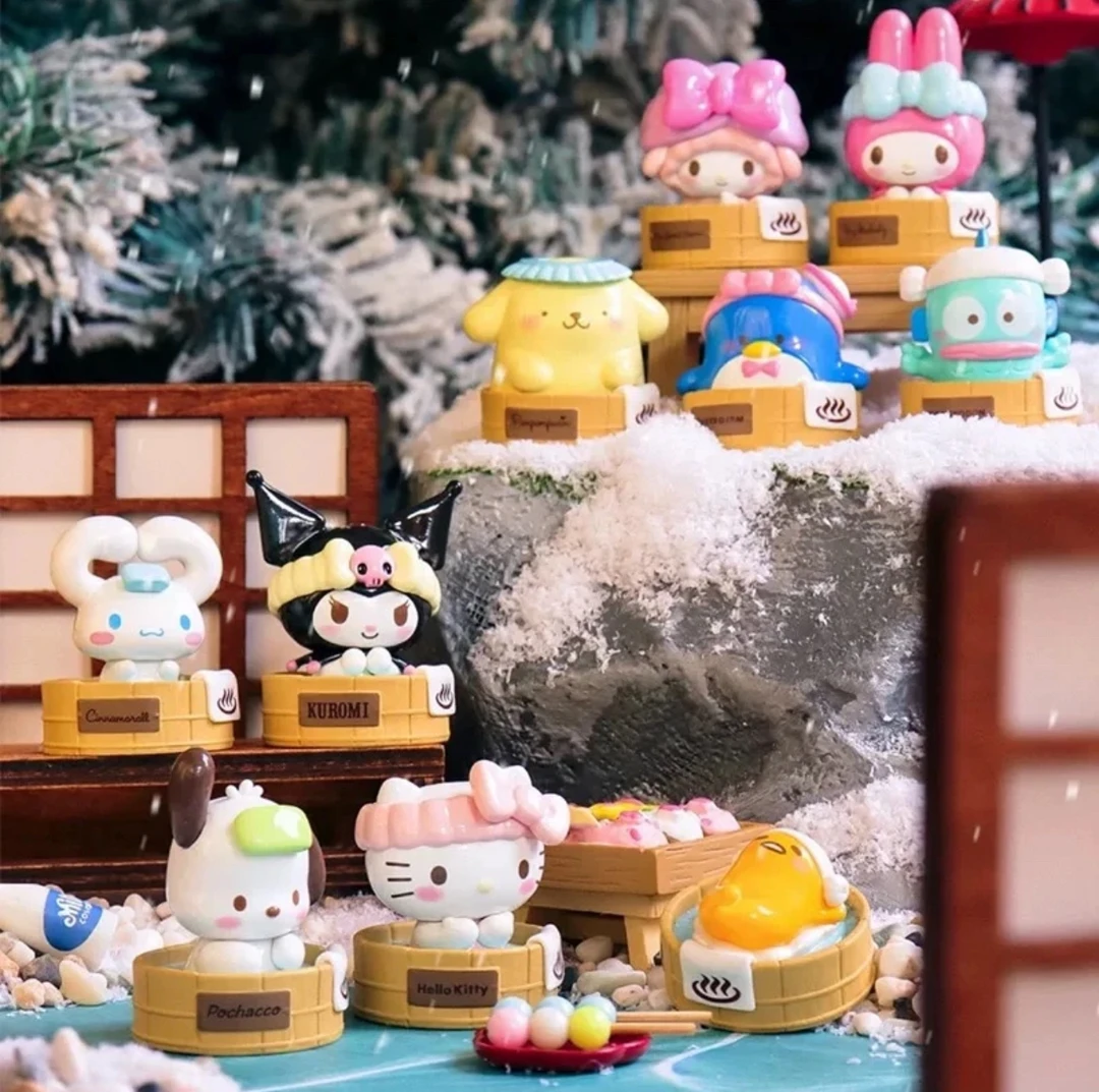 【拆盒】三丽鸥家族MINI温泉系列潮玩盲盒盲袋萌粒