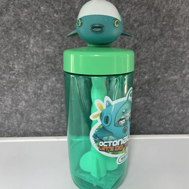 海底小纵队TRITAN儿童鲸鱼水杯搅拌吸管杯防摔海底小纵队(彩盒装)