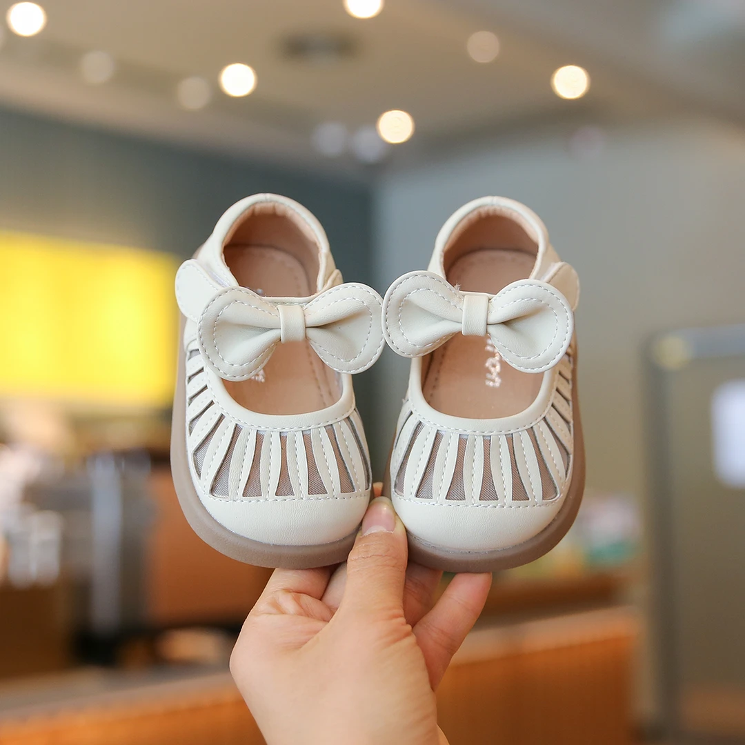 Sportmern夏季女宝宝女小童公主鞋透气软底单鞋女童鞋婴儿学步鞋