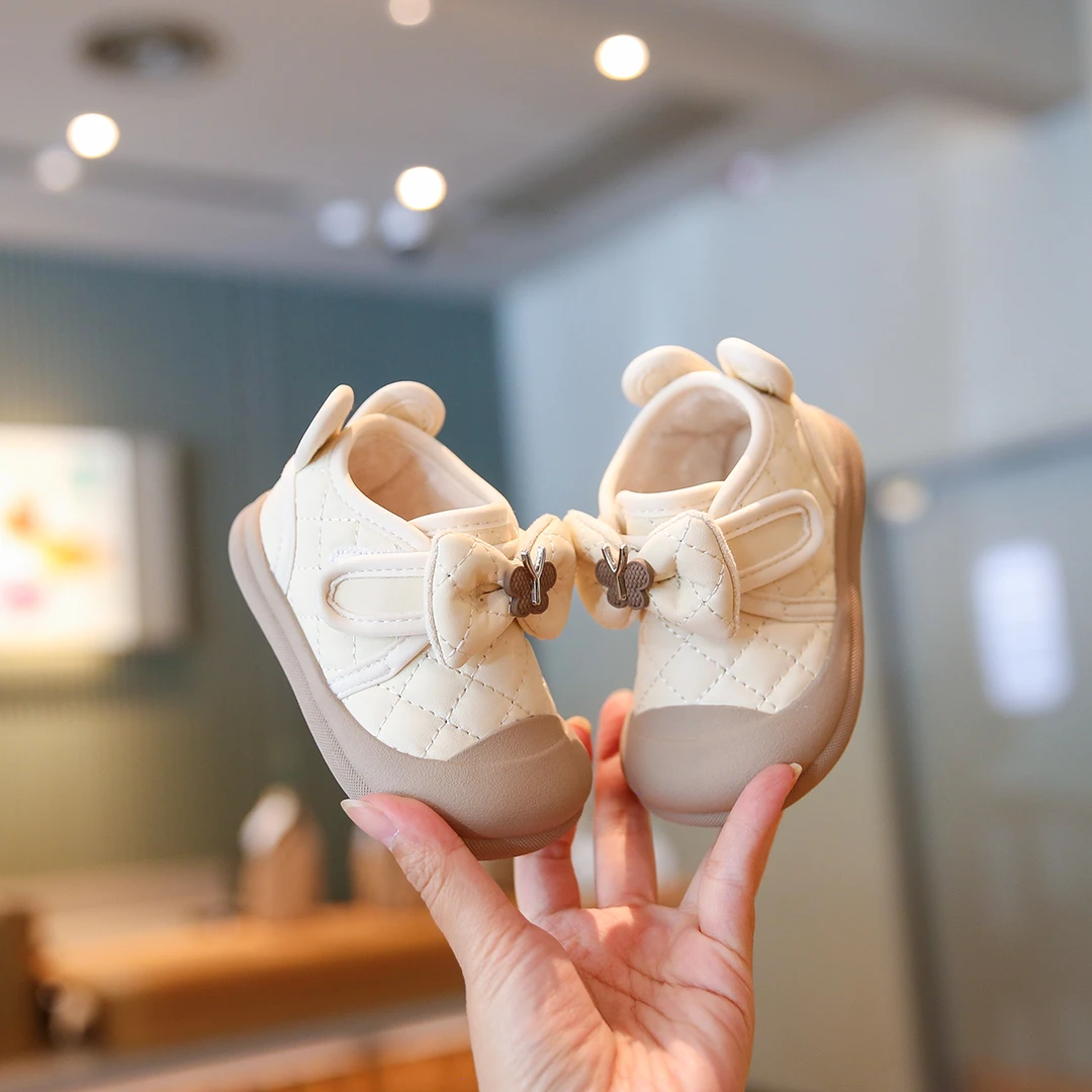 Sportmern婴儿机能鞋软底防滑学步鞋女宝2024冬季新款小童鞋棉鞋