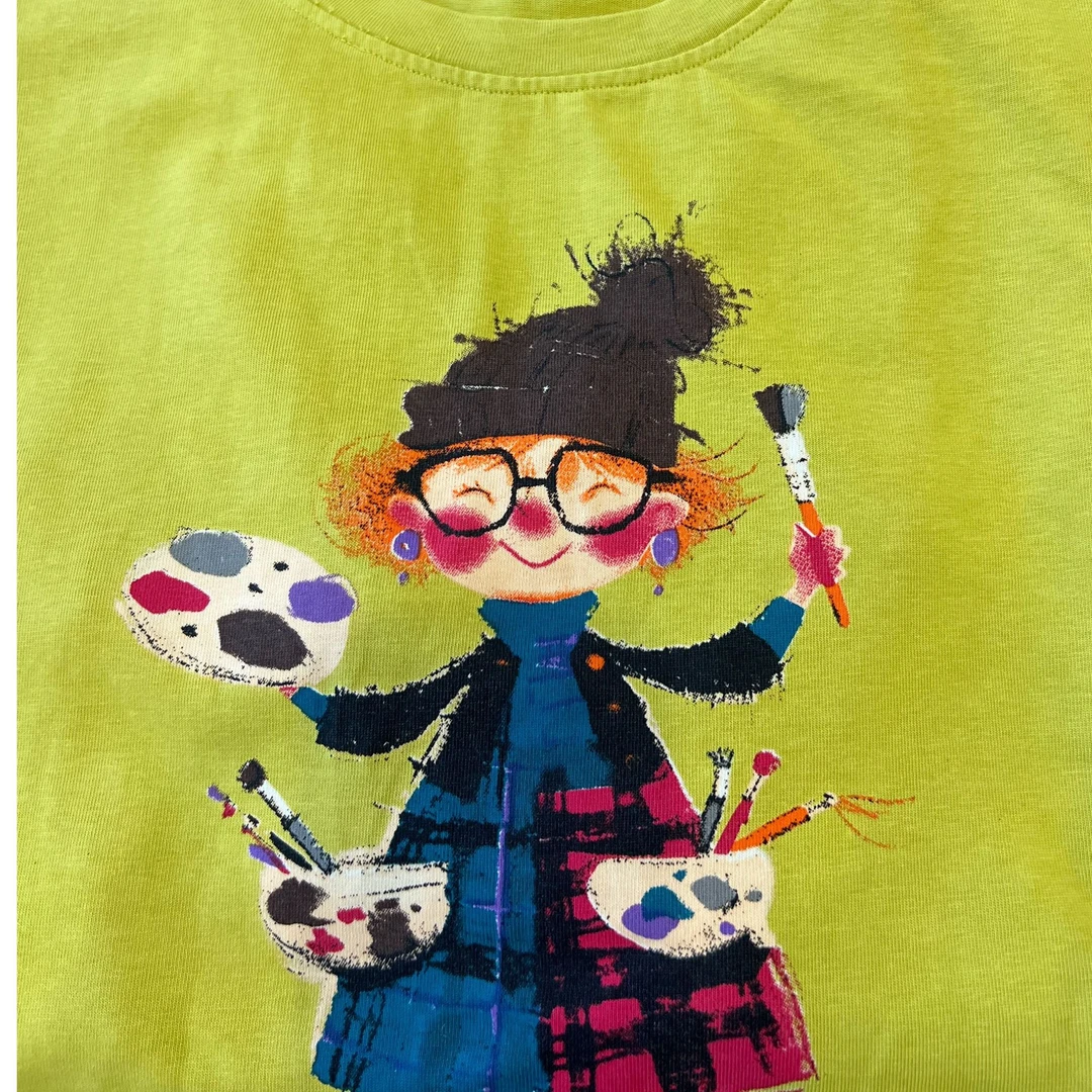 【Vaierlai+】秋款油画女孩短袖T