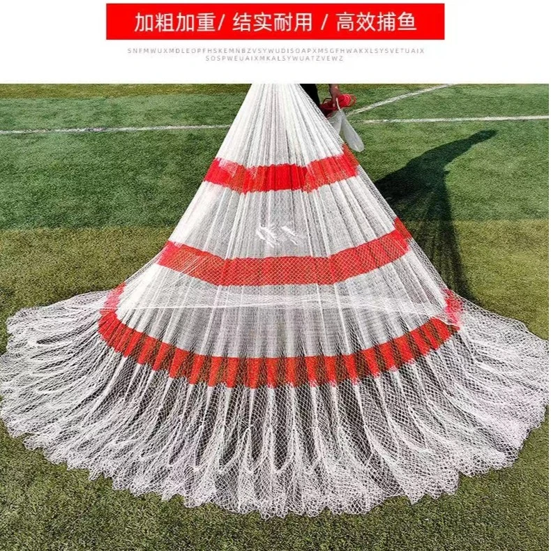 半指眼纯手工大力马传统撒网三分四分五分密眼老式旋网渔网千眼网