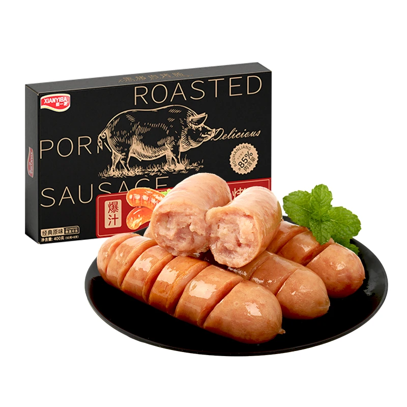 鲜一把 爆汁黑猪肉烤肠400g