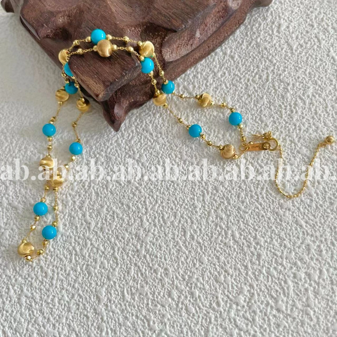 【鲸囍】蓝精灵●18K金镶嵌美松项链45cm和50cm多样性发其一#8705