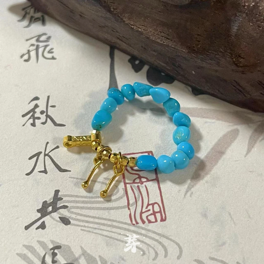 【鲸囍】美松随型●18K金镶嵌绿松石戒指多样性发其一#8771