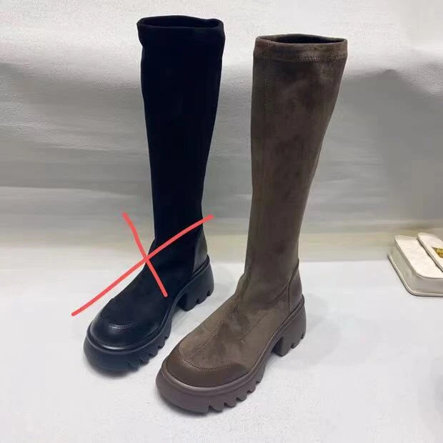 2024秋冬新款女时装靴百搭气质平跟长靴9028