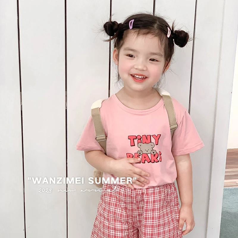 【日常穿搭】SASA的丸子妹童装女童套装粉色1510