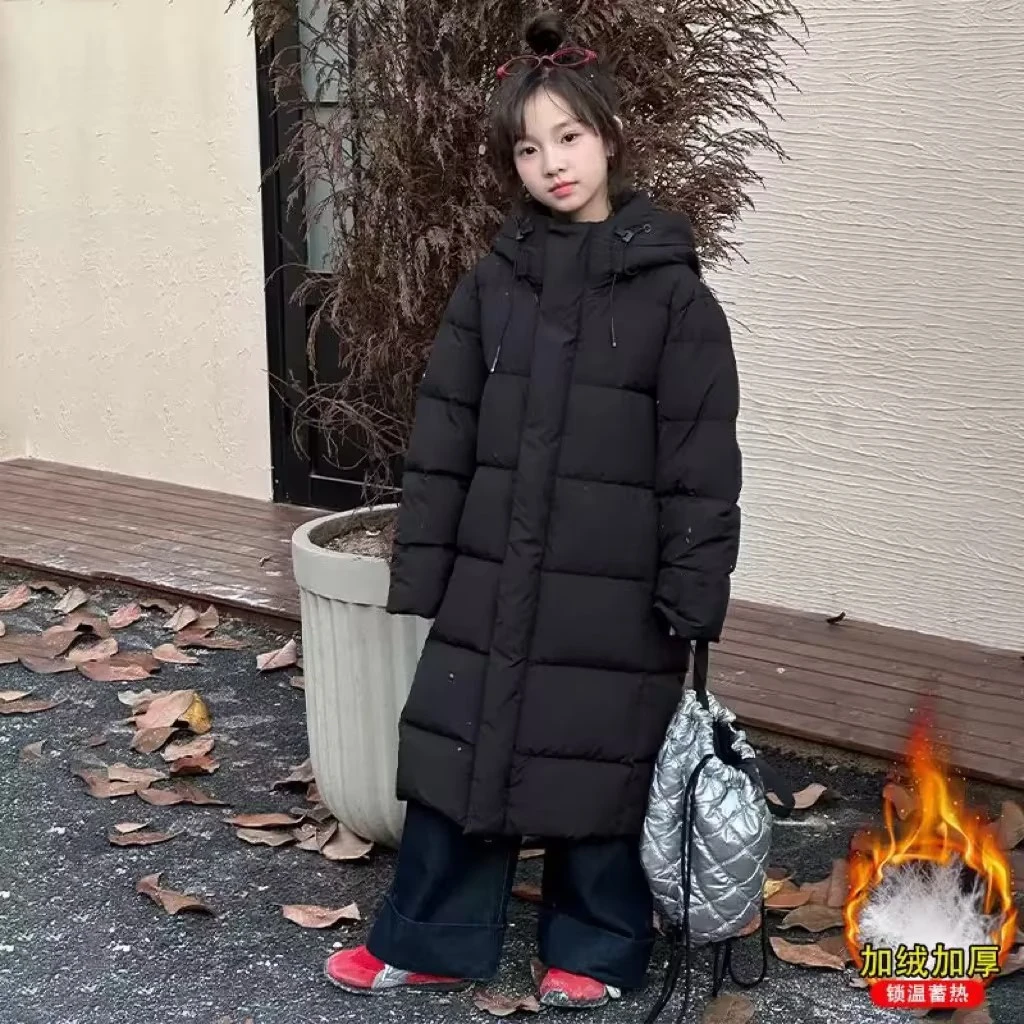 #H888气质时尚儿童长款冬季户外外套 L