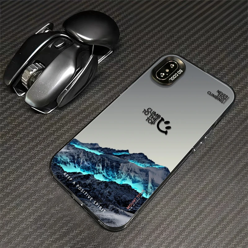 雪山适用苹果iphoneXSMax新款网红防摔个性潮电镀手机壳