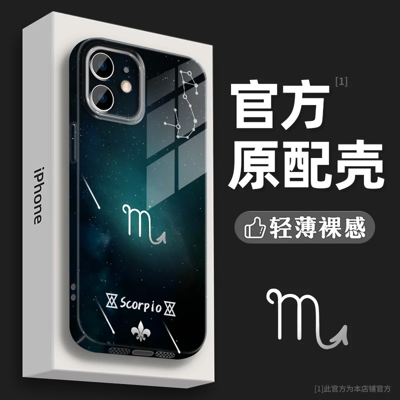 适用苹果iPhone12mini十二星座新款防摔网红潮创意手机壳