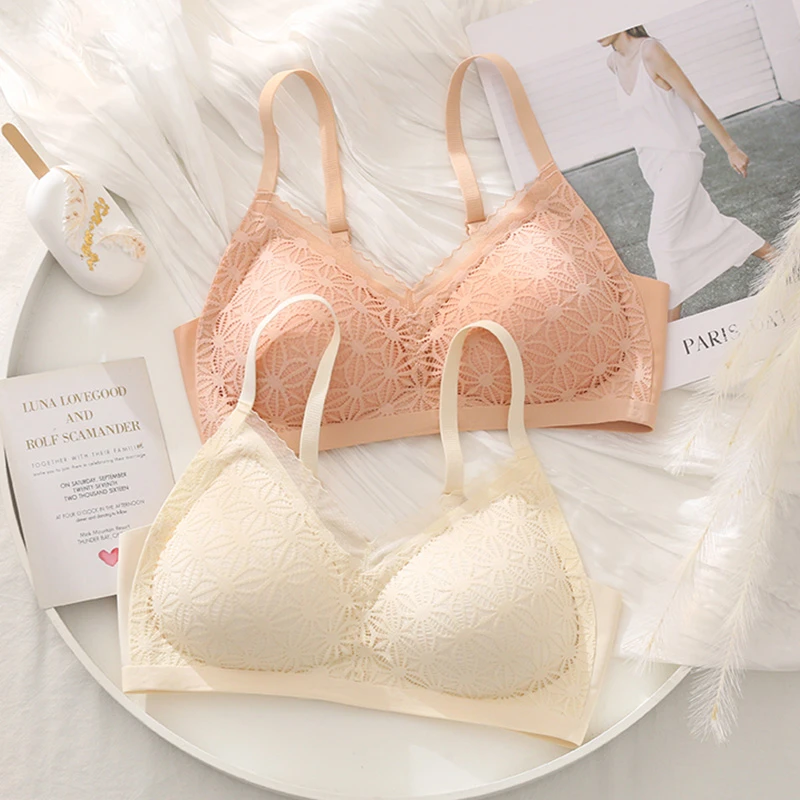 OEING内衣女无痕文胸透气遮副乳无钢圈吊带内衣聚拢收副乳防下垂