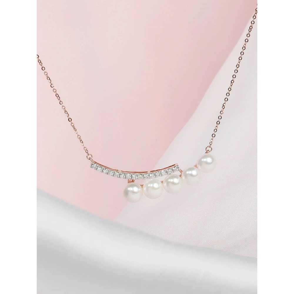 合金项链 【MEGANLE】气质轻奢小众设计锁骨吊坠项链P202338