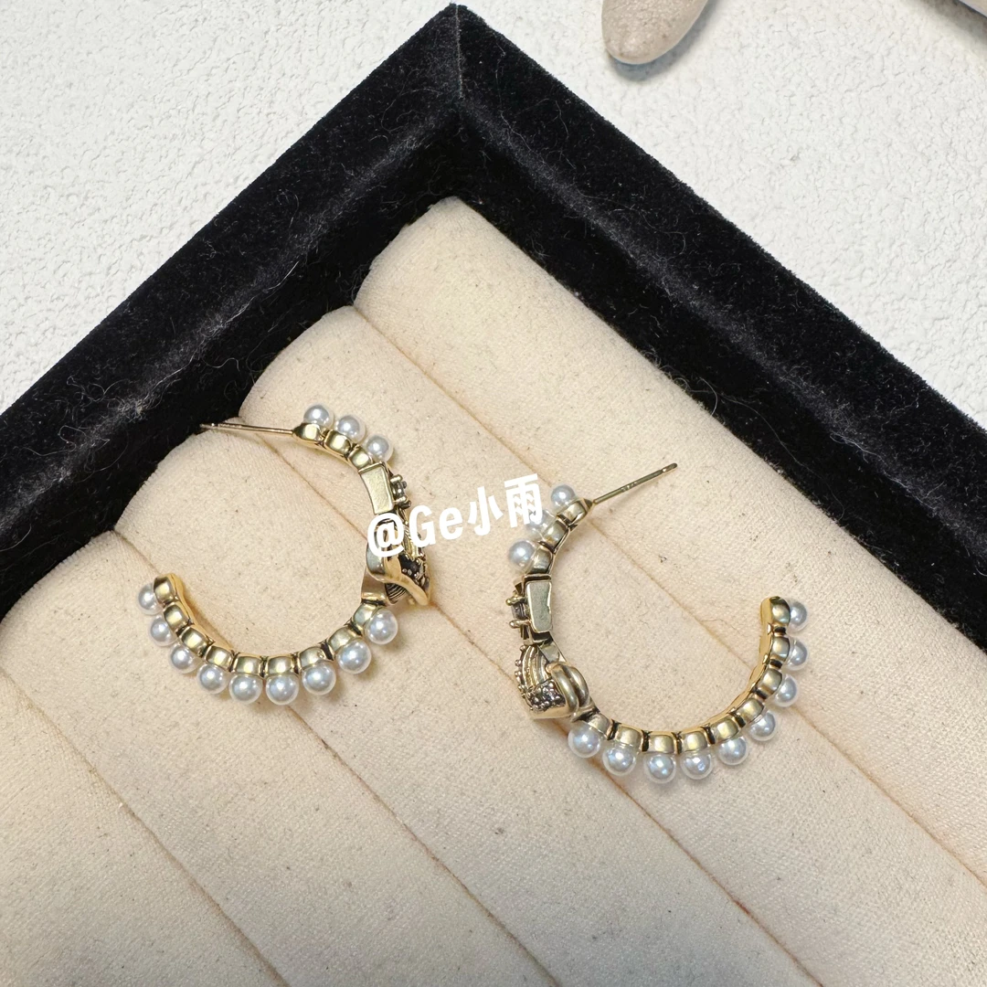 铜合金耳饰 【SEQ-07】古铜星球别针款镶珠耳钉